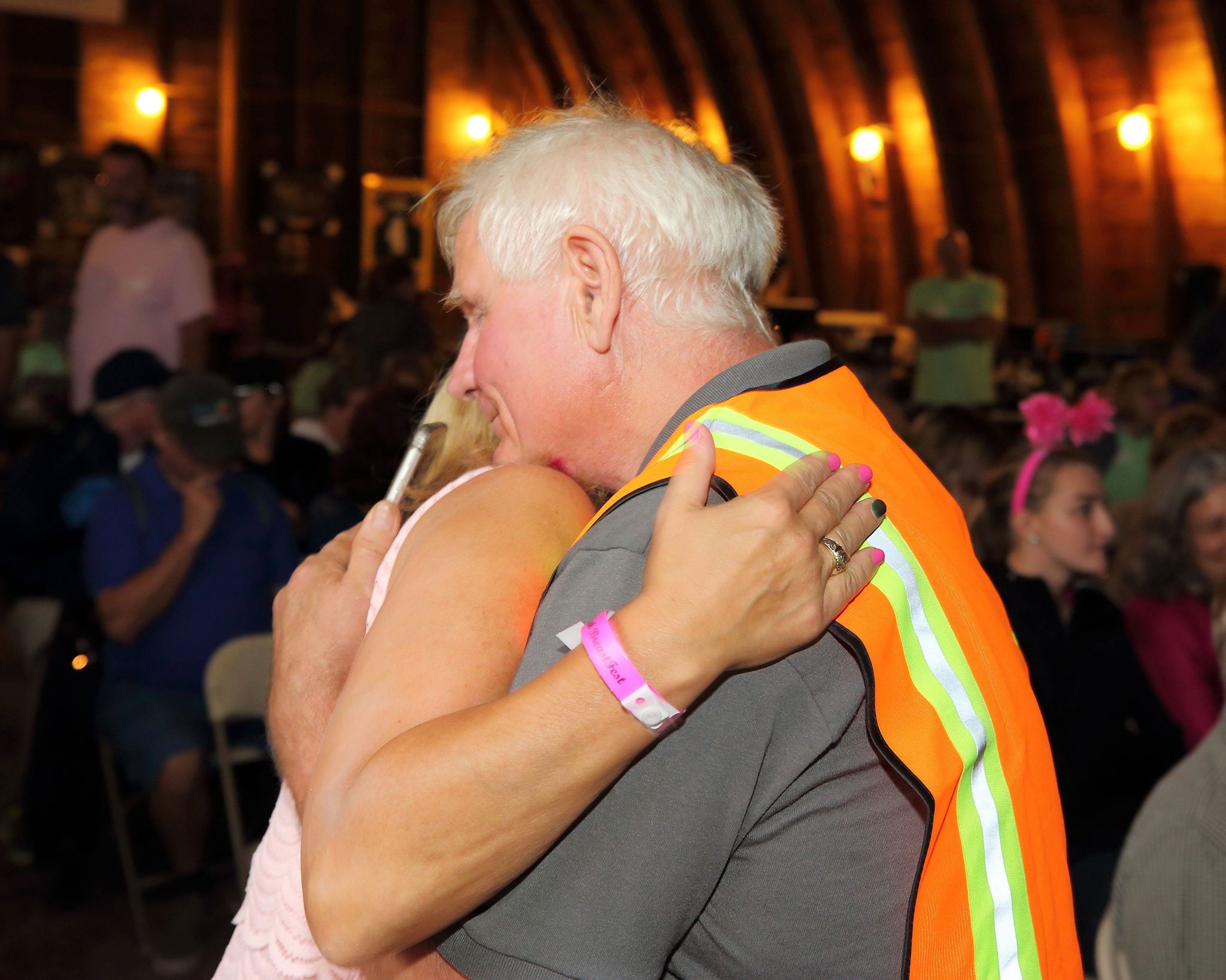 Just and brother Dan in a sweet embrace